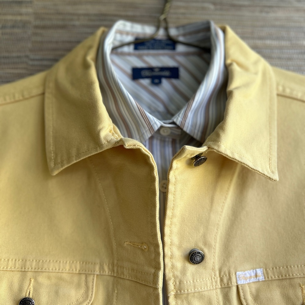 Façonnable Canvas Long-sleeve Jean Jacket Size M - Picture 7 of 8